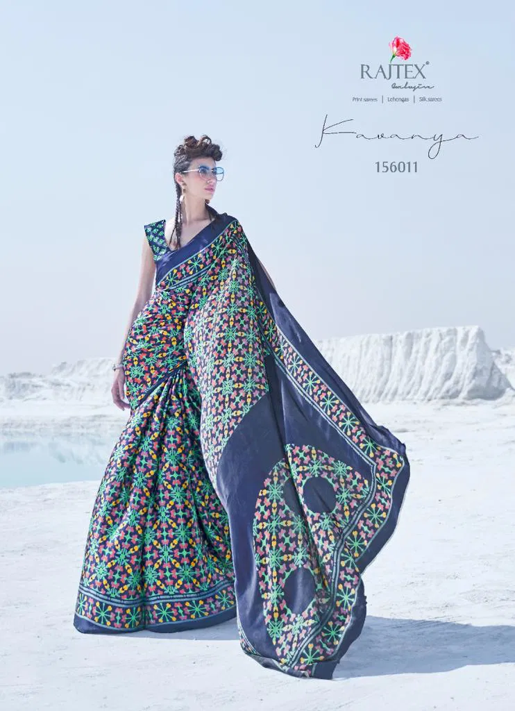 Rajtex Kavanya Silk Party Wear Japanese Satin Crape Saree Collection at Wholesale Price